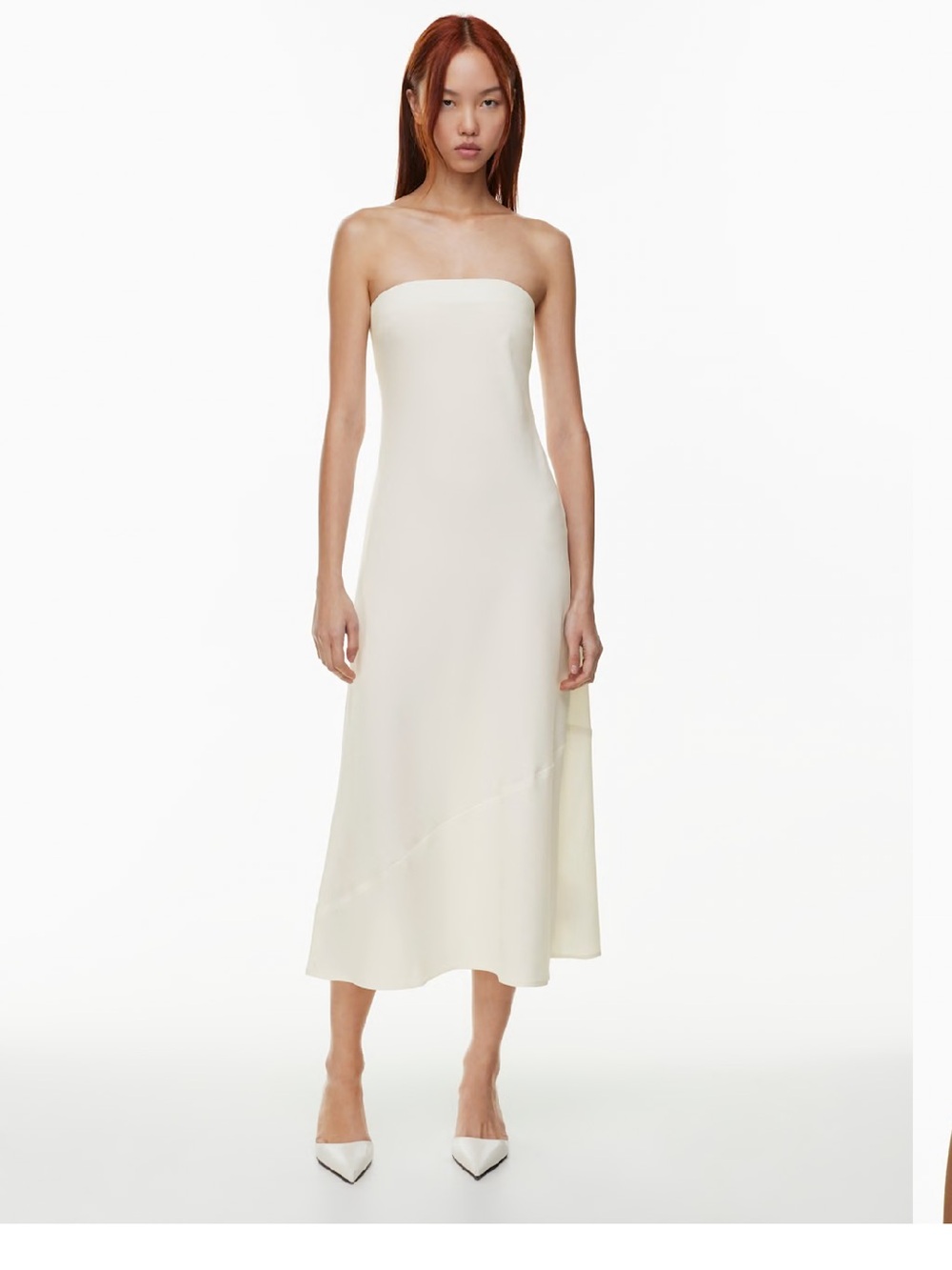 Babaton Resolution Strapless Cream Midi Dress - NWT